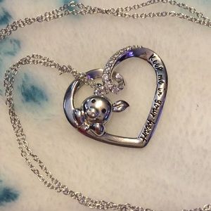 Pig “keep me in your heart” necklace